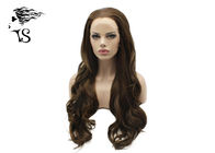 Long Curly Synthetic Lace Front Wigs , Light Wavy Lace Front Wigs No Chemical