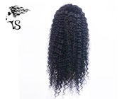 Deep Wave Full Lace Wig For Black Women , 7A 100% Remy Hair Black Full Lace Wig