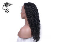 Black Indian Remy Full Lace Human Hair Wigs Deep Wave For African American