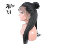 Kinky Straight Full Lace Remy Human Hair Wigs , 130% Density Virgin Hair Full Lace Wigs