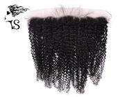Swiss Lace Frontal Closure Free Style , Kinky Curly Unprocessed Human Hair Lace Frontal