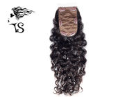 Curly Natural Black Lace Front Clip In Closure , Lace Hairpieces For Thinning Hair On Top