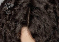 Long Tight Wavy Brazilian Human Hair Lace Closure , Lace Front Closure Piece